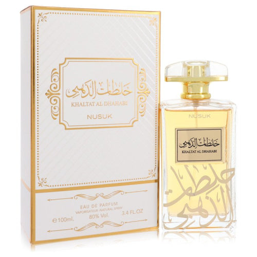 Khaltat Al Dhahabi by NusukEau De Parfum Spray (Unisex) 3.4 oz 3.4 oz / 100 ml / Alcohol, Amber, Woody, Aldehyde, Oils Unisex
