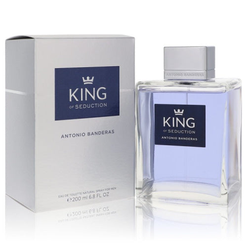 King of Seduction by Antonio BanderasEau De Toilette Spray 6.7 oz 6.7 oz / 200 ml / Alcohol, Amber, Woody, Aldehyde, Oils Men