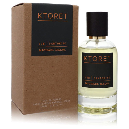 Ktoret 138 Santorini by Michael MalulEau De Parfum Spray 3.4 oz 3.4 oz / 100 ml / Alcohol, Amber, Woody, Aldehyde, Oils Men