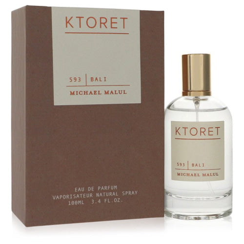 Ktoret 593 Bali by Michael MalulEau De Parfum Spray 3.4 oz 3.4 oz / 100 ml / Alcohol, Amber, Woody, Aldehyde, Oils Women