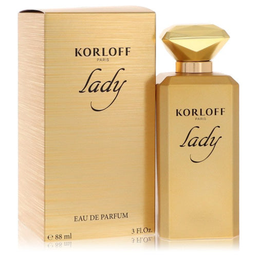 Lady Korloff by KorloffEau De Parfum Spray 3.0 oz 3.0 oz / 89 ml / Alcohol, Amber, Woody, Aldehyde, Oils Women