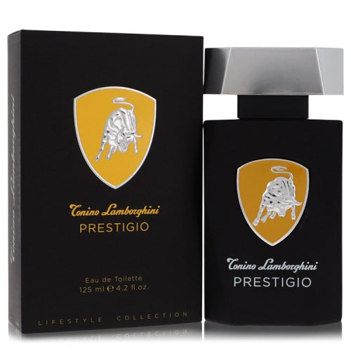 Lamborghini Prestigio by Tonino LamborghiniEau De Toilette Spray 4.2 oz 4.2 oz / 125 ml / Alcohol, Amber, Woody, Aldehyde, Oils Men