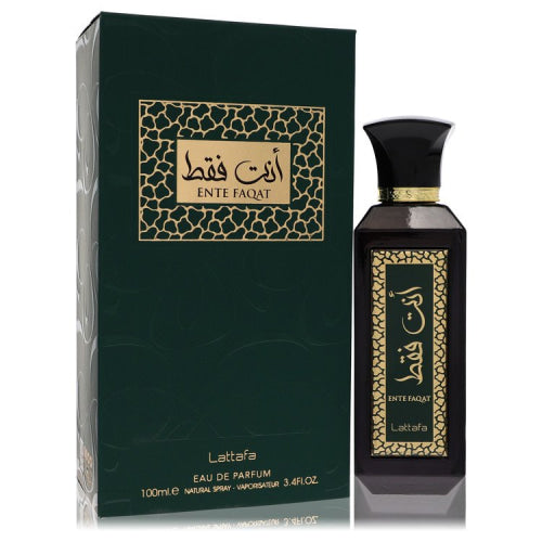 Lattafa Ente Faqat by LattafaEau De Parfum Spray (Unisex) 3.4 oz 3.4 oz / 100 ml / Alcohol, Amber, Woody, Aldehyde, Oils Unisex