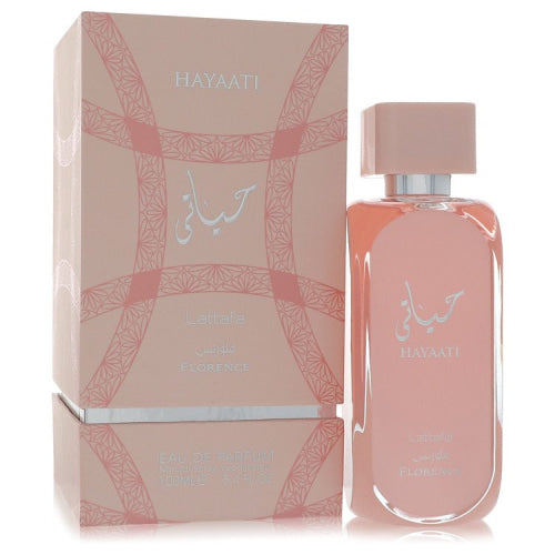 Lattafa Hayaati Florence by LattafaEau De Parfum Spray (Unisex) 3.4 oz 3.4 oz / 100 ml / Alcohol, Amber, Woody, Aldehyde, Oils Unisex