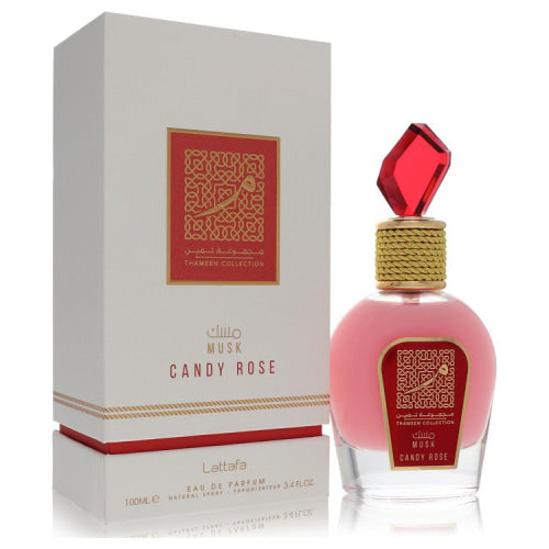 Lattafa Musk Candy Rose by LattafaEau De Parfum Spray (Unisex) 3.4 oz 3.4 oz / 100 ml / Alcohol, Amber, Woody, Aldehyde, Oils Unisex