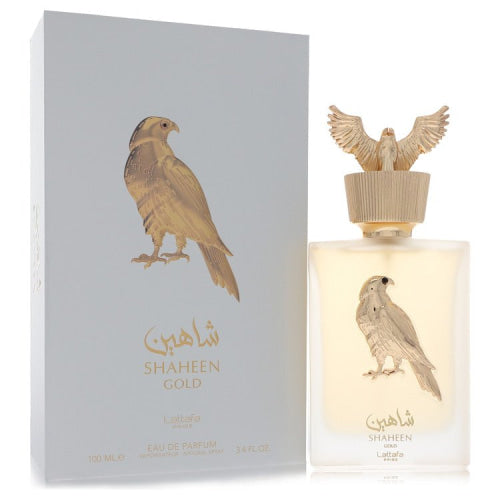 Lattafa Pride Shaheen Gold by LattafaEau De Parfum Spray 3.4 oz 3.4 oz / 100 ml / Alcohol, Amber, Woody, Aldehyde, Oils Women