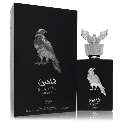 Lattafa Pride Shaheen Silver by LattafaEau De Parfum Spray (Unisex) 3.4 oz 3.4 oz / 100 ml / Alcohol, Amber, Woody, Aldehyde, Oils Unisex