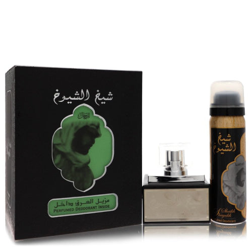 Lattfa Sheikh Al Shuyukh by LattafaEau De Parfum Spray With 1.7 oz Deodorant Spray 1.7 oz 1.7 oz / 50 ml / Alcohol, Amber, Woody, Aldehyde,