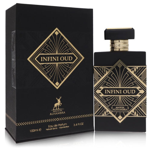 Maison Alhambra Infini Oud by Maison AlhambraEau De Parfum Spray (Unisex) 3.4 oz 3.4 oz / 100 ml / Alcohol, Amber, Woody, Aldehyde, Oils