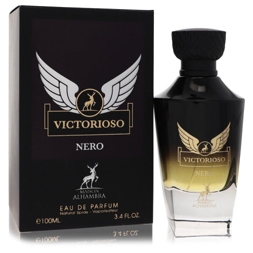 Maison Alhambra Victorioso Nero by Maison AlhambraEau De Parfum Spray 3.4 oz 3.4 oz / 100 ml / Alcohol, Amber, Woody, Aldehyde, Oils Men