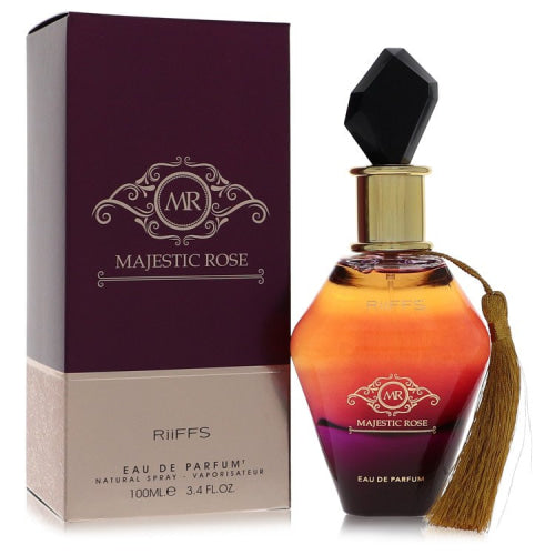 Majestic Rose by RiiffsEau De Parfum Spray (Unisex) 3.4 oz 3.4 oz / 100 ml / Alcohol, Amber, Woody, Aldehyde, Oils Unisex