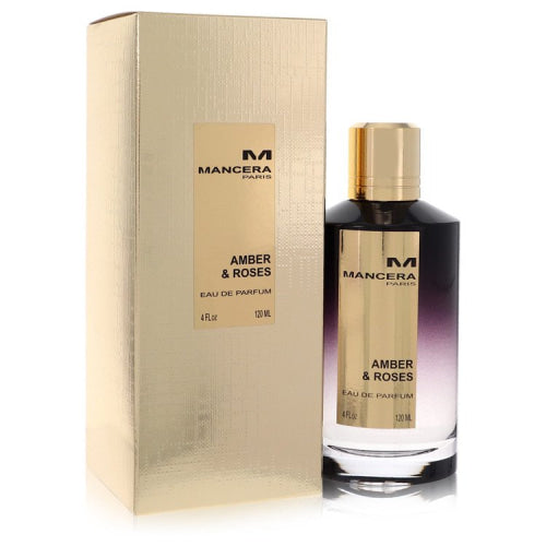 Mancera Amber & Roses by ManceraEau De Parfum Spray (Unisex) 4 oz 4 oz / 120 ml / Alcohol, Amber, Woody, Aldehyde, Oils Unisex