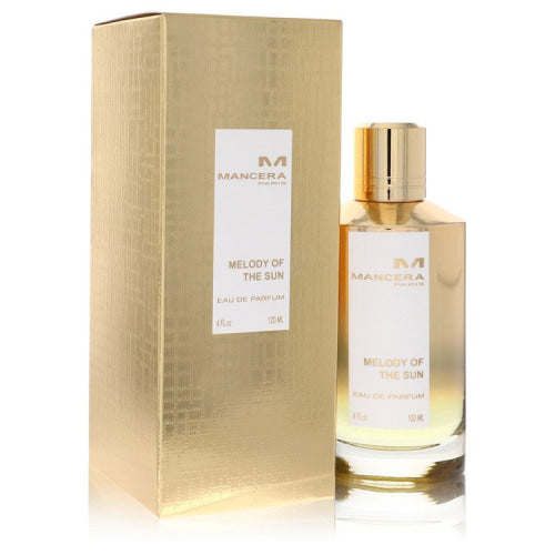 Mancera Melody Of The Sun by ManceraEau De Parfum Spray (Unisex) 4 oz 4 oz / 120 ml / Alcohol, Amber, Woody, Aldehyde, Oils Unisex