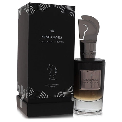 Mind Games Double Attack by Mind GamesExtrait De Parfum Spray (Unisex) 3.4 oz 3.4 oz / 100 ml / Alcohol, Amber, Woody, Aldehyde, Oils Unisex