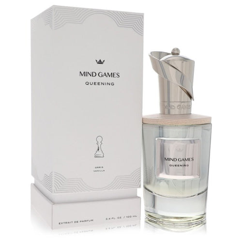 Mind Games Queening by Mind GamesExtrait De Parfum Spray (Unisex) 3.4 oz 3.4 oz / 100 ml / Alcohol, Amber, Woody, Aldehyde, Oils Unisex
