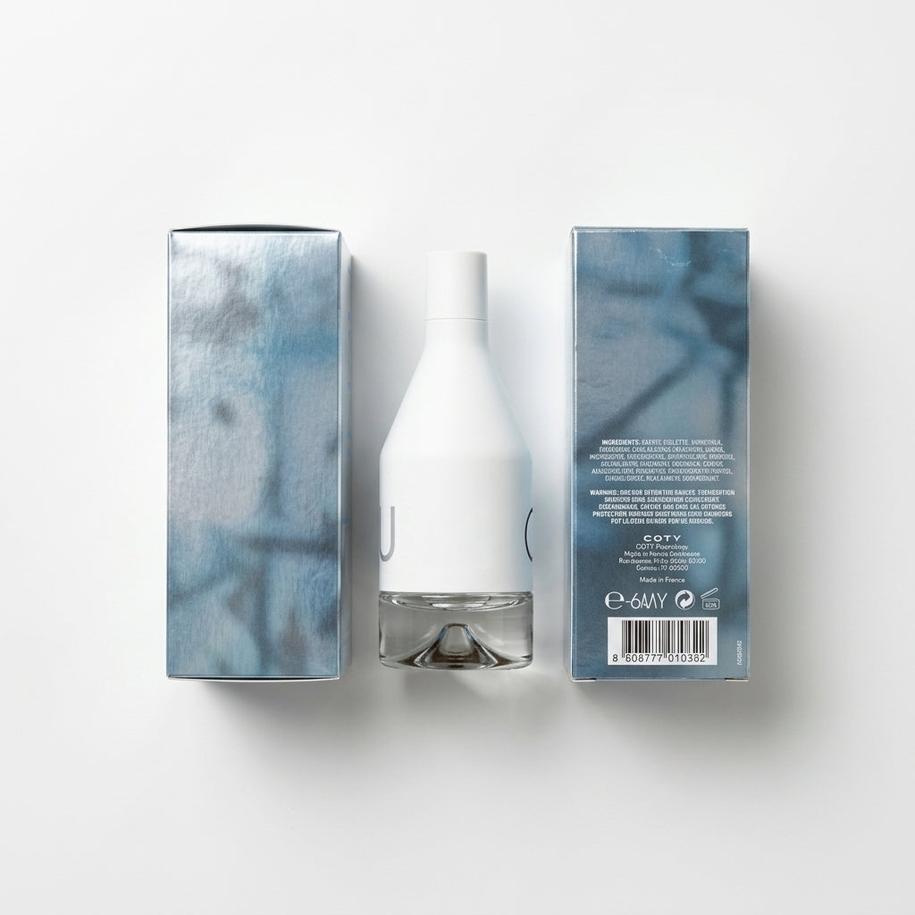 Eau De Toilette Fragrance — Flat Lay - Back | Generated by Modelize