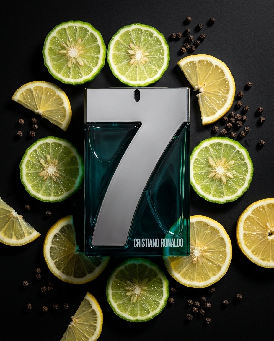 Fragrance / Eau De Toilette — Citrus Note Flat Lay | Generated by Modelize