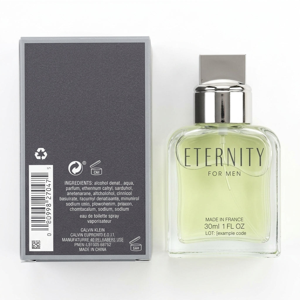 Eau De Toilette Fragrance — Flat Lay - Back | Generated by Modelize