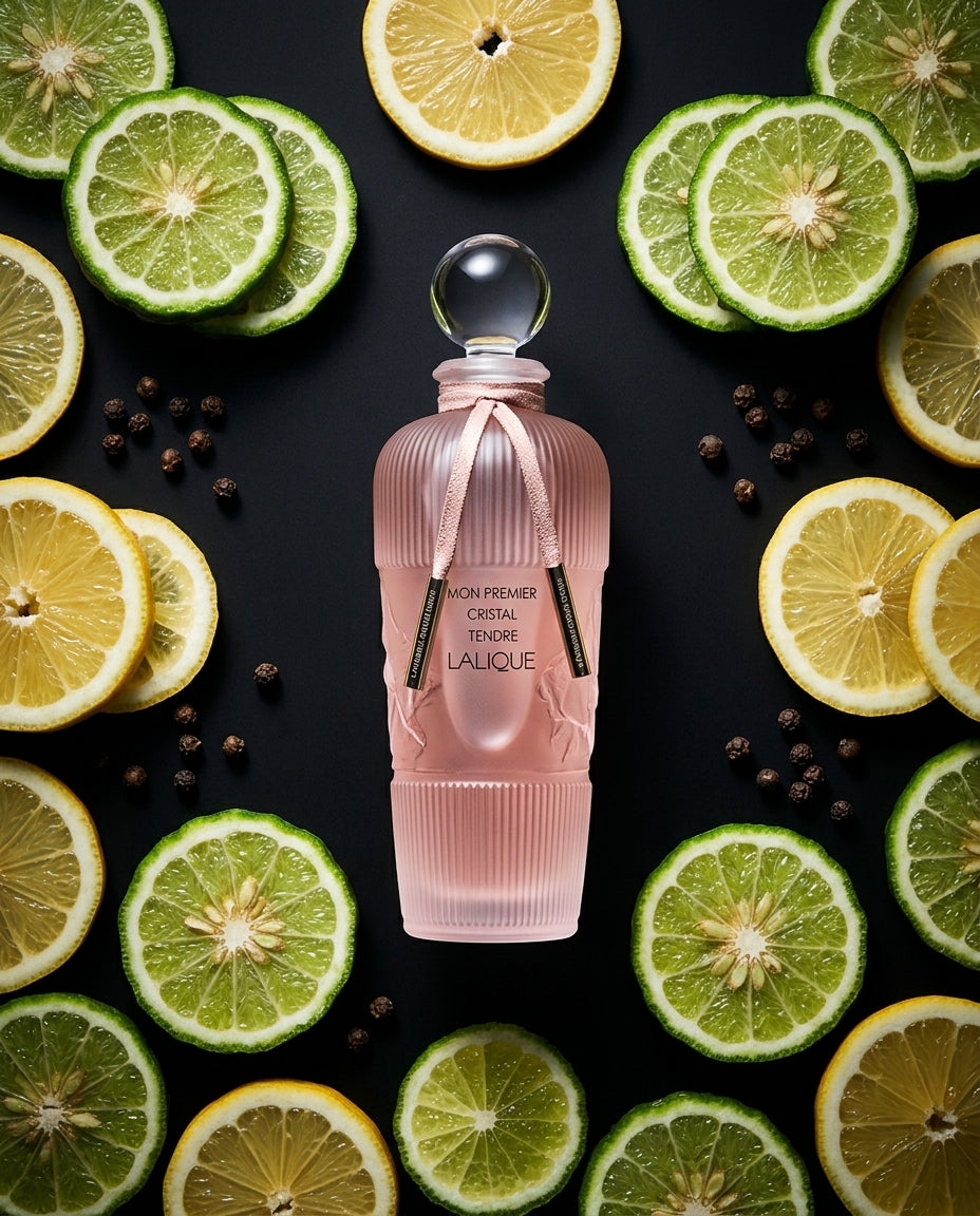 Eau de Parfum — Citrus Note Flat Lay | Generated by Modelize