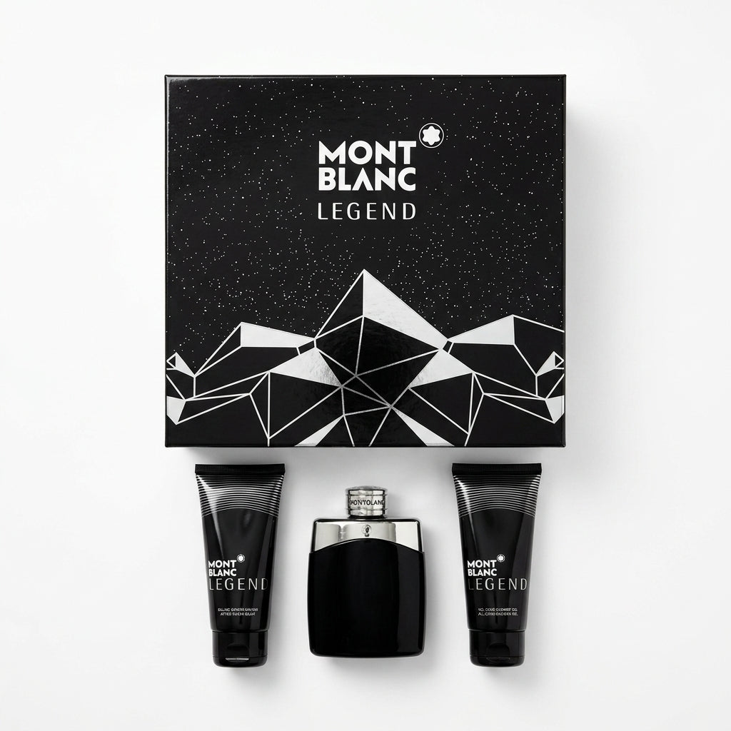 Fragrance and Grooming Gift Set — Flat Lay - Front | Generated by Modelize