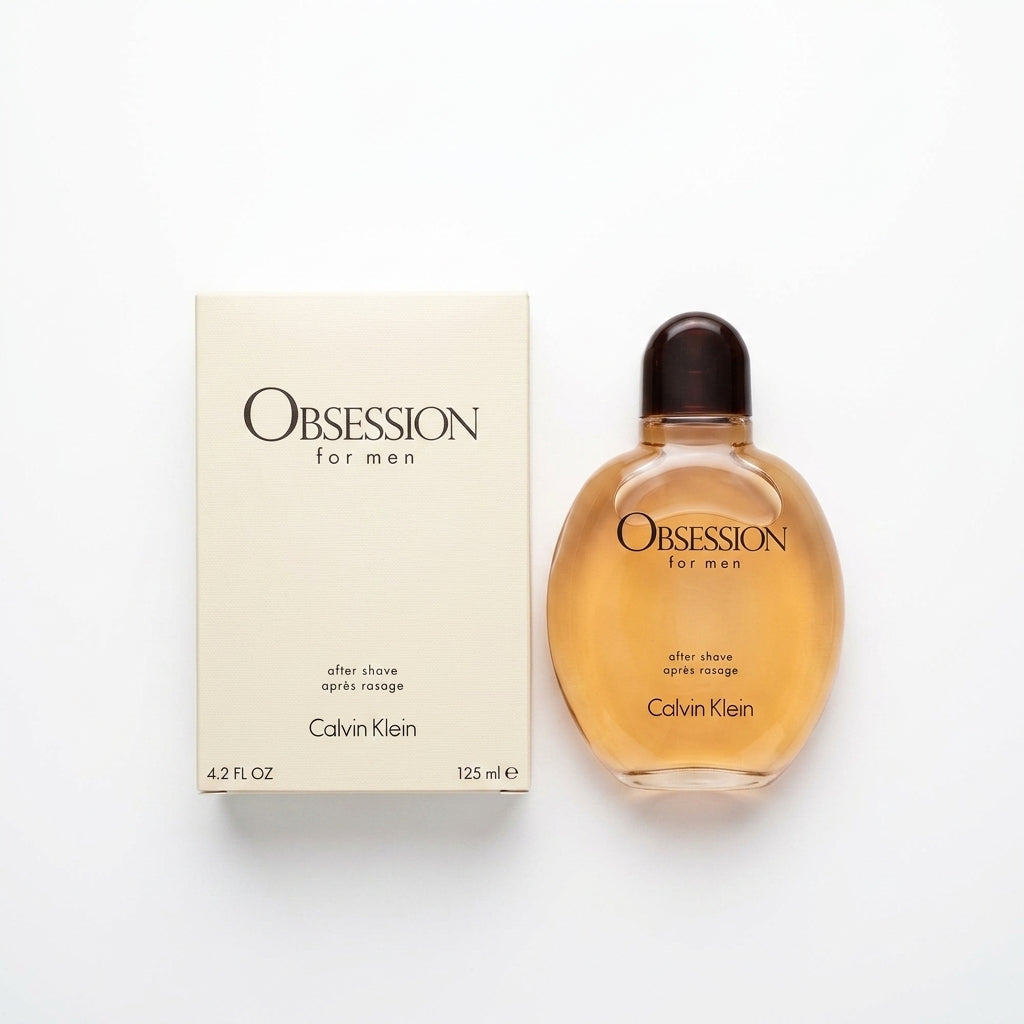 After Shave bottle and packaging — Flat Lay - Front | Generated by Modelize