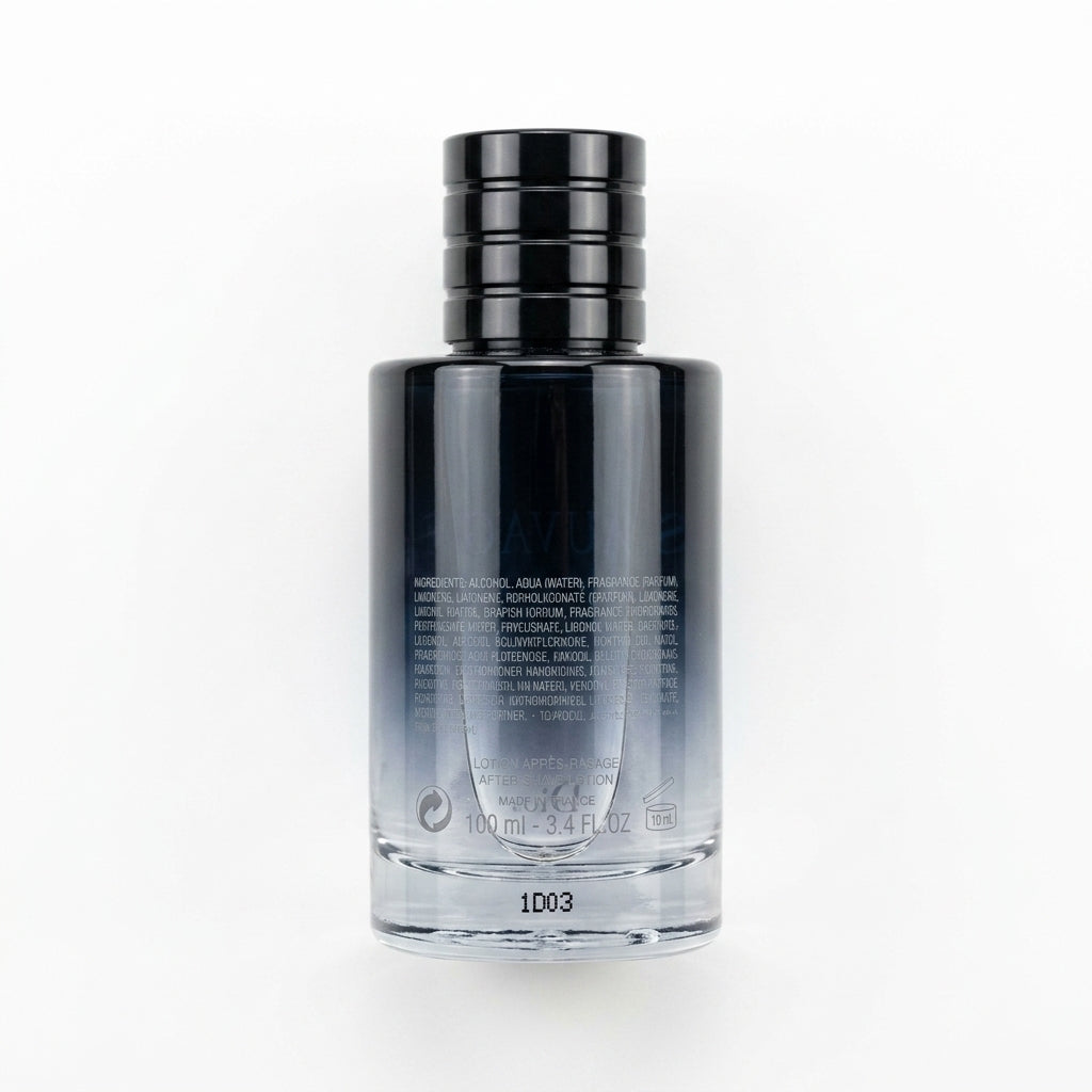 After Shave Lotion — Flat Lay - Back | Generated by Modelize