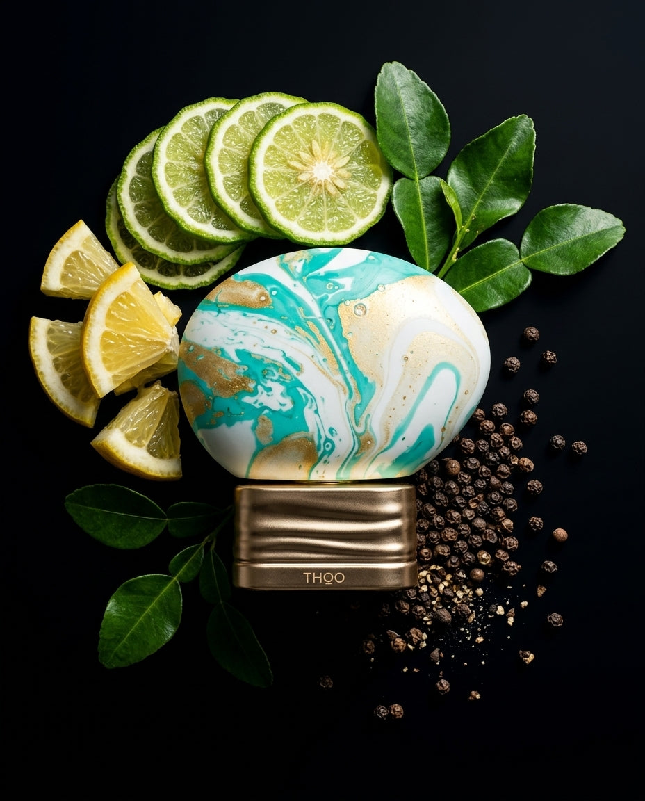 Eau de Parfum — Citrus Note Flat Lay | Generated by Modelize