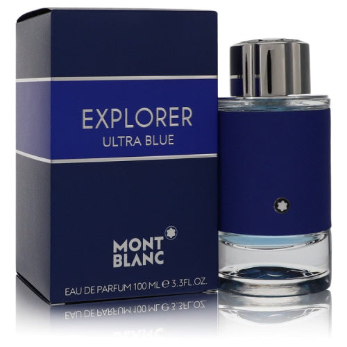 Montblanc Explorer Ultra Blue by Mont BlancEau De Parfum Spray 3.3 oz 3.3 oz / 100 ml / Alcohol, Amber, Woody, Aldehyde, Oils Men