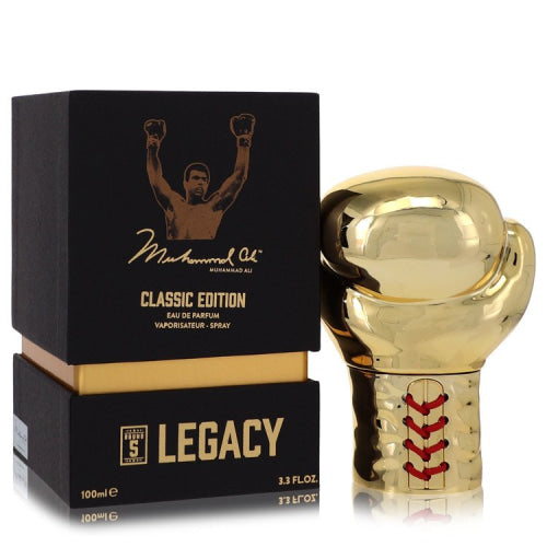 Muhammad Ali Legacy Round 5 by Muhammad AliEau De Parfum Spray (Classic Edition) 3.3 oz 3.3 oz / 100 ml / Alcohol, Amber, Woody, Aldehyde,