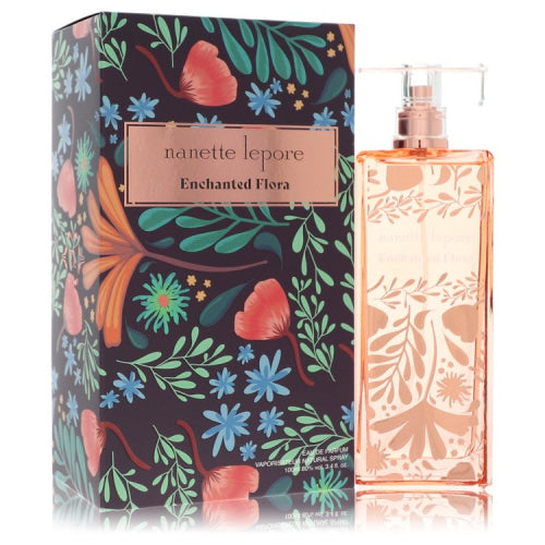 Nanette Lepore Enchanted Flora by Nanette LeporeEau De Parfum Spray 3.4 oz 3.4 oz / 100 ml / Alcohol, Amber, Woody, Aldehyde, Oils Women
