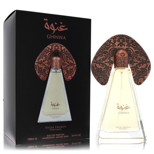 Niche Emarati Ghinwa by LattafaEau De Parfum Spray (Unisex) 3.4 oz 3.4 oz / 100 ml / Alcohol, Amber, Woody, Aldehyde, Oils Unisex