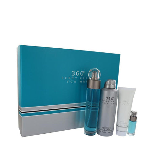 perry ellis 360 by Perry Ellis Gift Set -- 3.4 oz Eau De Toilette Spray + 6.8 oz Body Spray + 3 oz Shower Gel + .25 oz Mini EDT Spray ’--