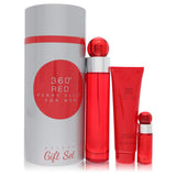Perry Ellis 360 Red Gift Set with Eau De Toilette and Shower Gel for Men