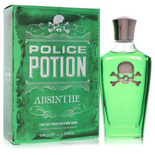 Police Potion Absinthe by Police ColognesEau De Parfum Spray 3.4 oz 3.4 oz / 100 ml / Alcohol, Amber, Woody, Aldehyde, Oils Men