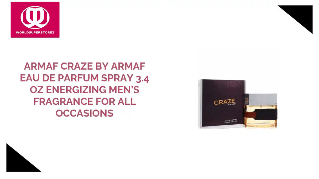 Armaf Craze by Armaf Eau De Parfum Spray 3.4 oz Energizing Men&rsquo;s Fragrance for All Occasions by@Outfy