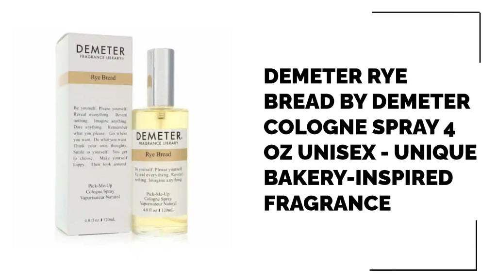 Demeter Rye Bread by Demeter Cologne Spray 4 oz Unisex - Unique Bakery-Inspired Fragrance by@Outfy