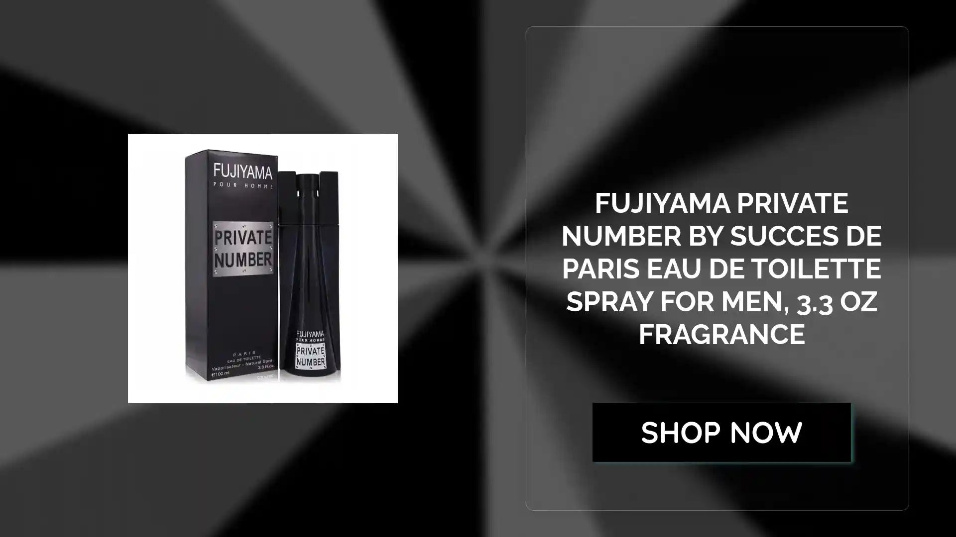 Fujiyama Private Number by Succes De Paris Eau De Toilette Spray for Men, 3.3 oz Fragrance by@Outfy