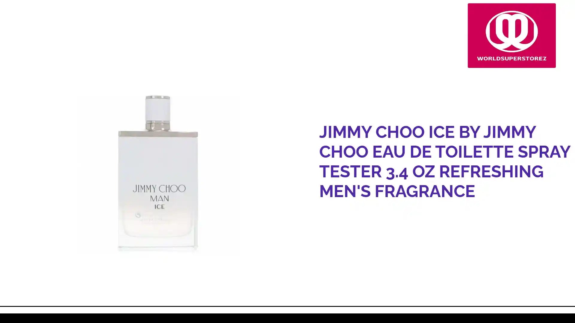 Jimmy Choo Ice by Jimmy Choo Eau De Toilette Spray Tester 3.4 oz Refreshing Men's Fragrance by@Outfy