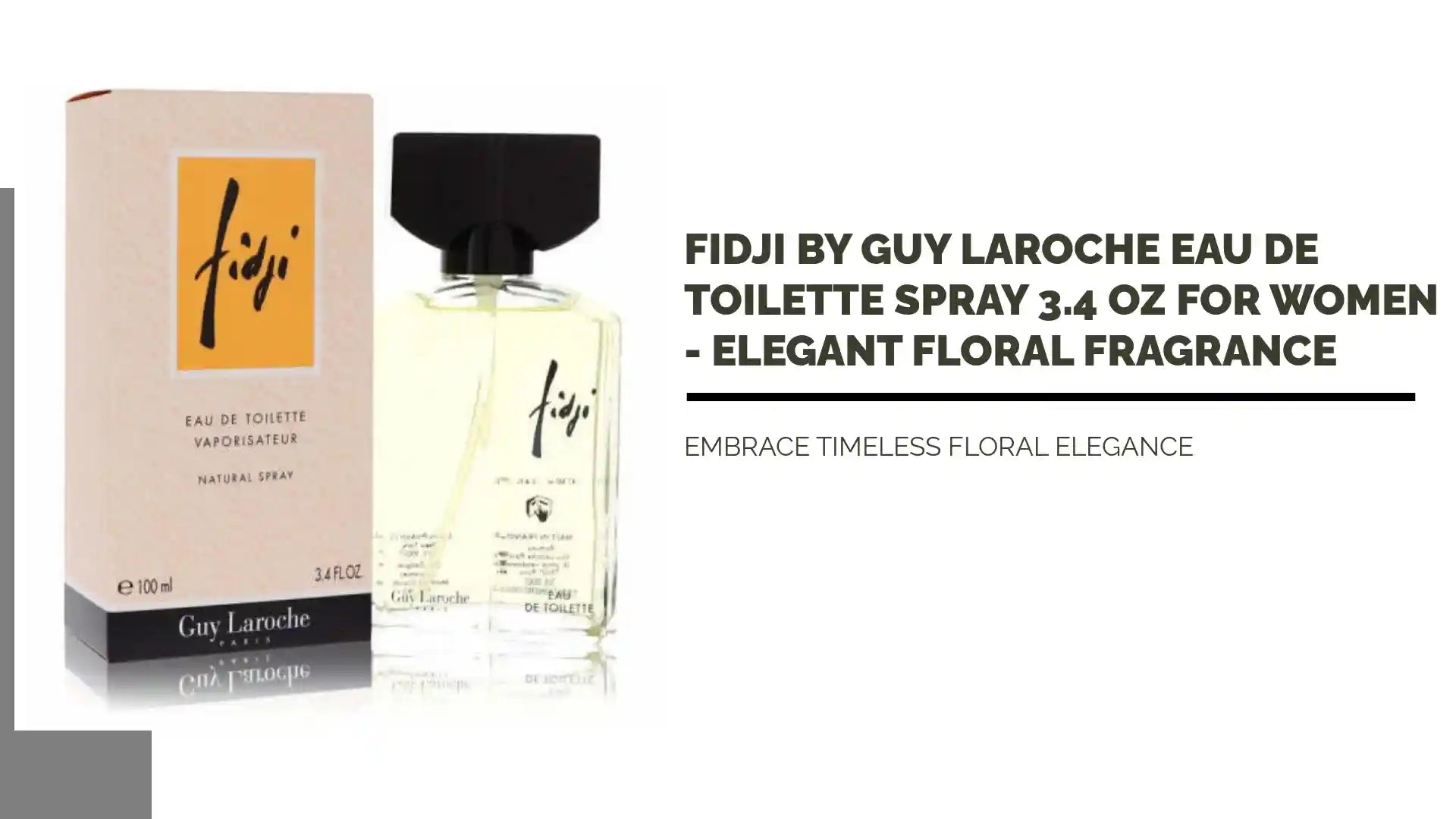Fidji by Guy Laroche Eau De Toilette Spray 3.4 oz for Women - Elegant Floral Fragrance by@Outfy