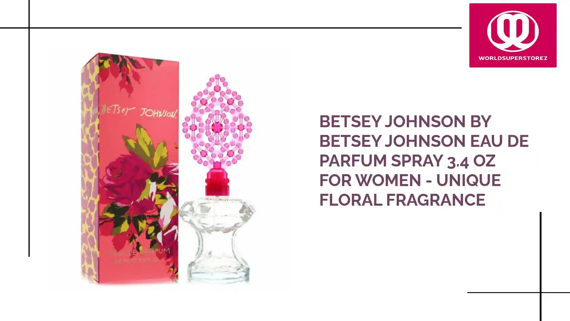 Betsey Johnson by Betsey Johnson Eau De Parfum Spray 3.4 oz for Women - Unique Floral Fragrance by@Outfy
