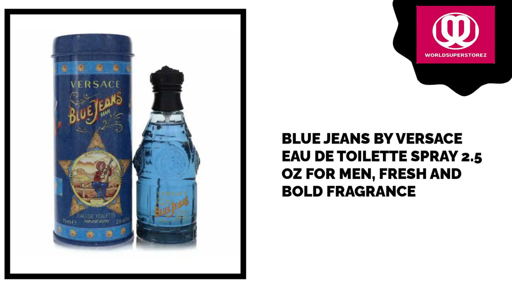 Blue Jeans by Versace Eau De Toilette Spray 2.5 oz for Men, Fresh and Bold Fragrance by@Outfy