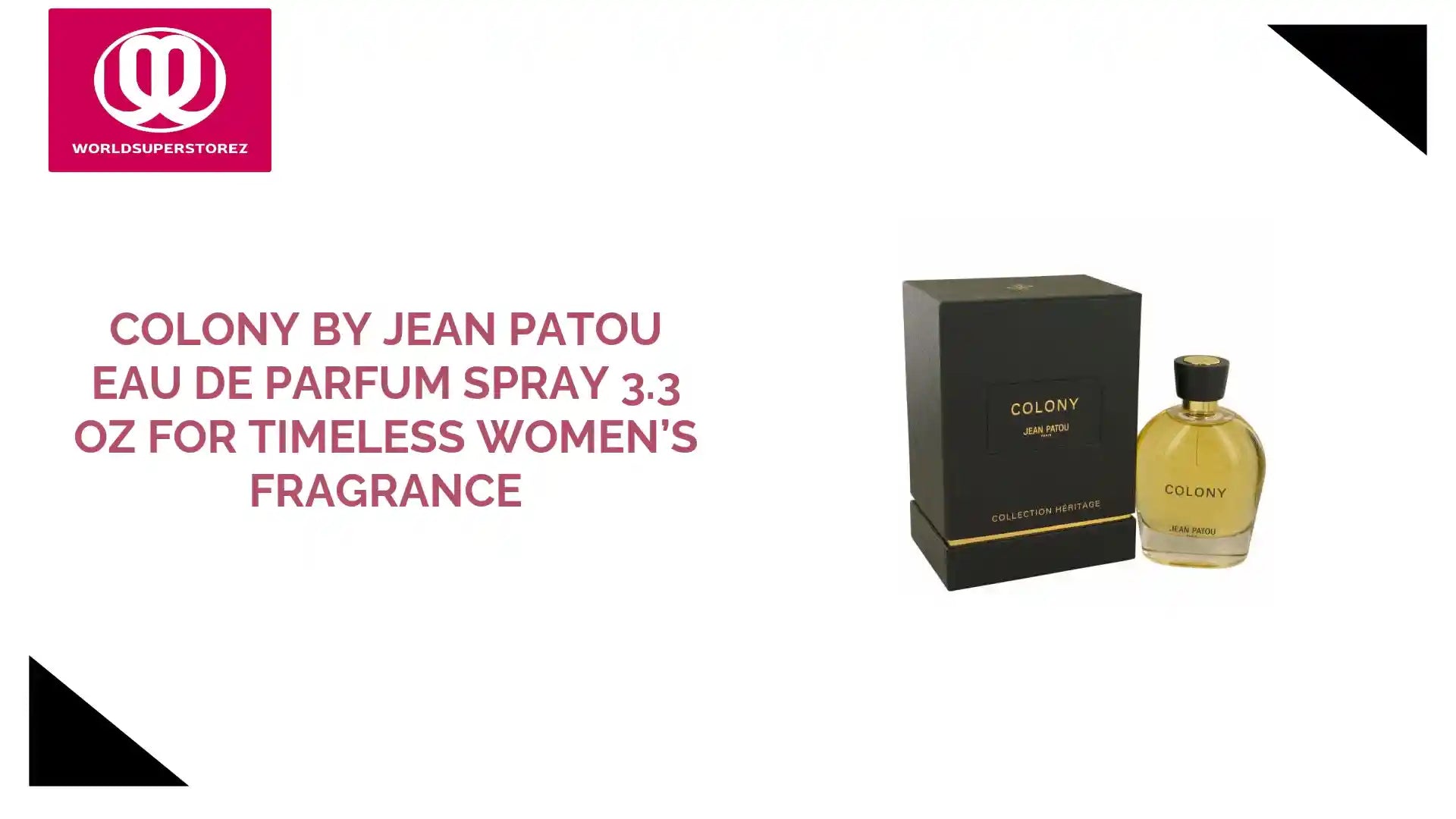 Colony by Jean Patou Eau De Parfum Spray 3.3 oz for Timeless Women&rsquo;s Fragrance by@Outfy