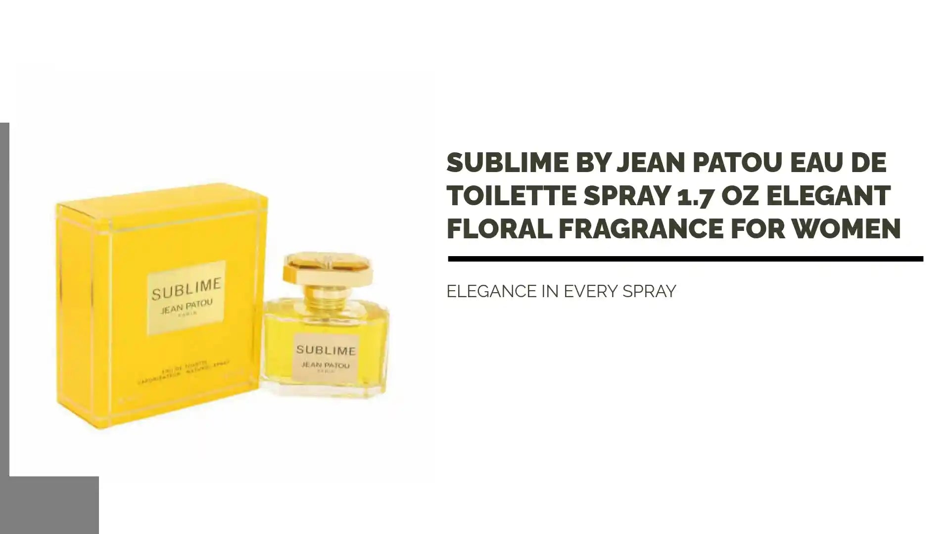 Sublime by Jean Patou Eau De Toilette Spray 1.7 oz Elegant Floral Fragrance for Women by@Outfy