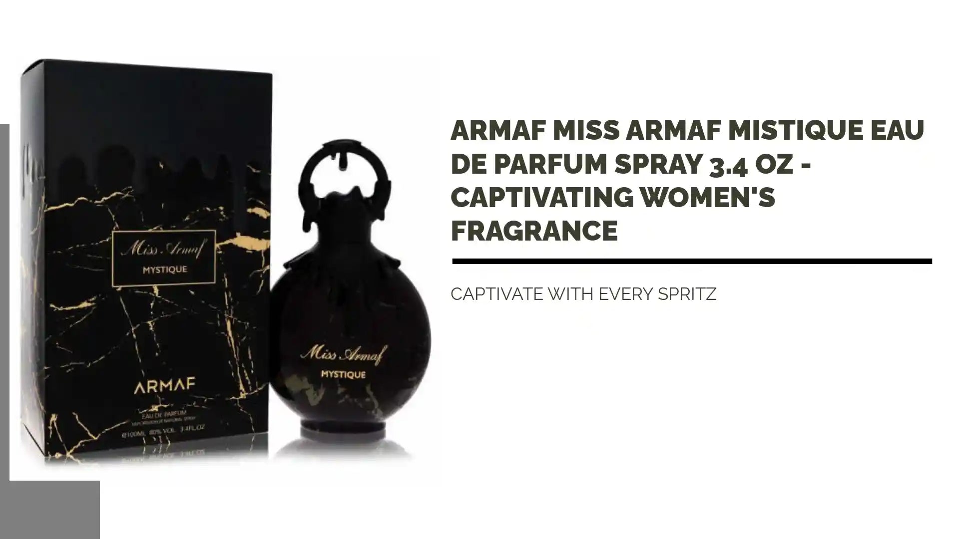Armaf Miss Armaf Mistique Eau De Parfum Spray 3.4 oz - Captivating Women's Fragrance by@Outfy