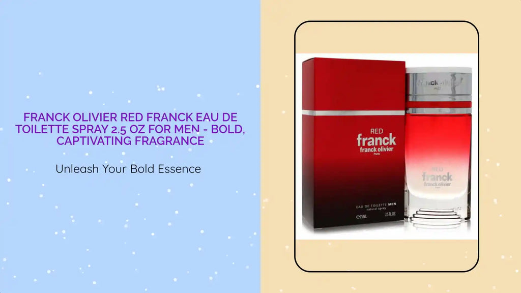 Franck Olivier Red Franck Eau De Toilette Spray 2.5 oz for Men - Bold, Captivating Fragrance by@Outfy