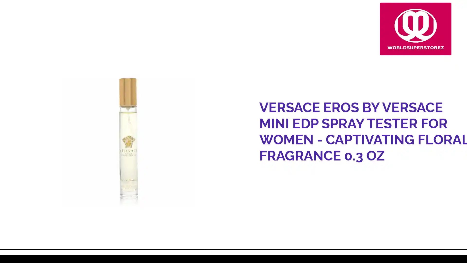 Versace Eros by Versace Mini EDP Spray Tester for Women - Captivating Floral Fragrance 0.3 oz by@Outfy