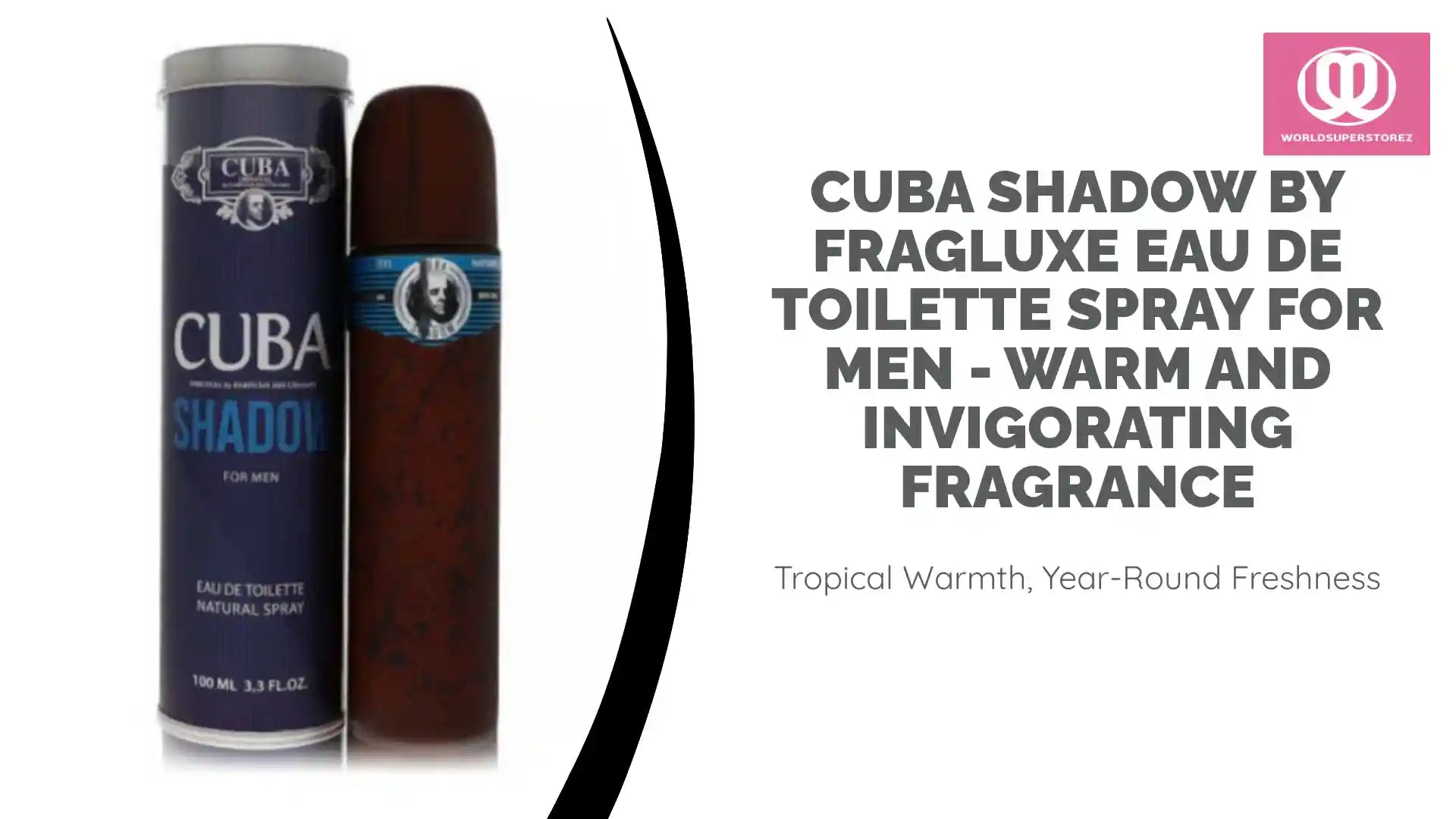 Cuba Shadow by Fragluxe Eau De Toilette Spray for Men - Warm and Invigorating Fragrance by@Outfy