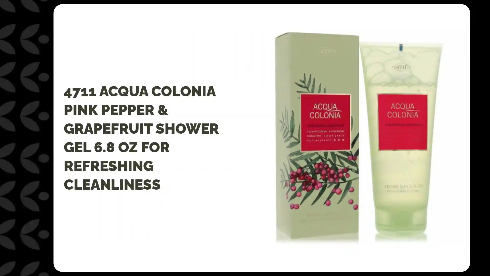 4711 Acqua Colonia Pink Pepper &amp; Grapefruit Shower Gel 6.8 oz for Refreshing Cleanliness by@Outfy