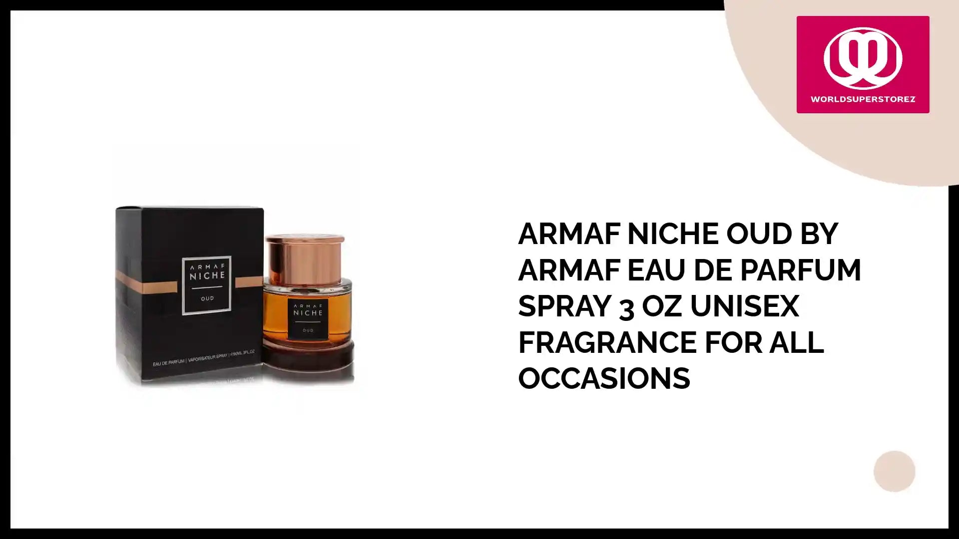 Armaf Niche Oud by Armaf Eau De Parfum Spray 3 oz Unisex Fragrance for All Occasions by@Outfy
