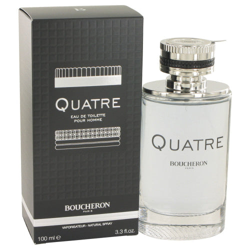 Quatre by BoucheronEau De Toilette Spray 3.4 oz 3.4 oz / 100 ml / Alcohol, Amber, Woody, Aldehyde, Oils Men